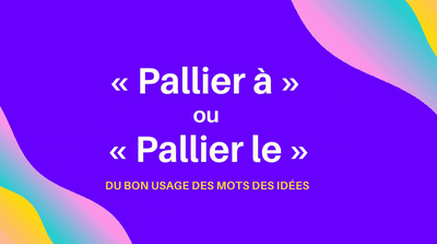 « Pallier à » ou « Pallier le » ?